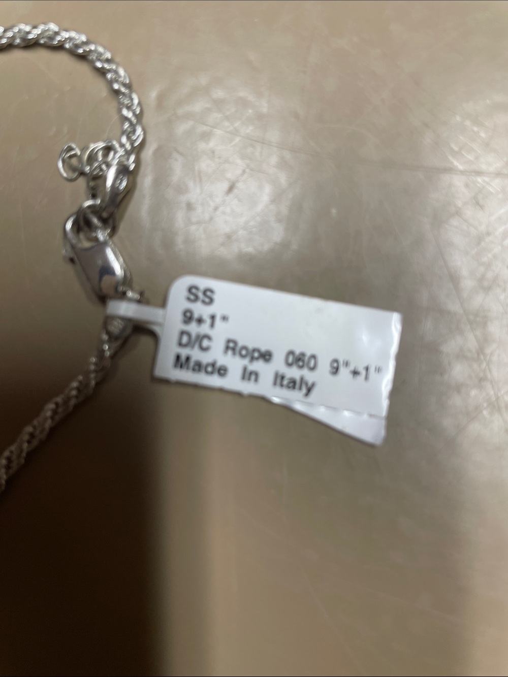 Source Unknown Silver Rope Chain Bracelet - Picture 2 of 3